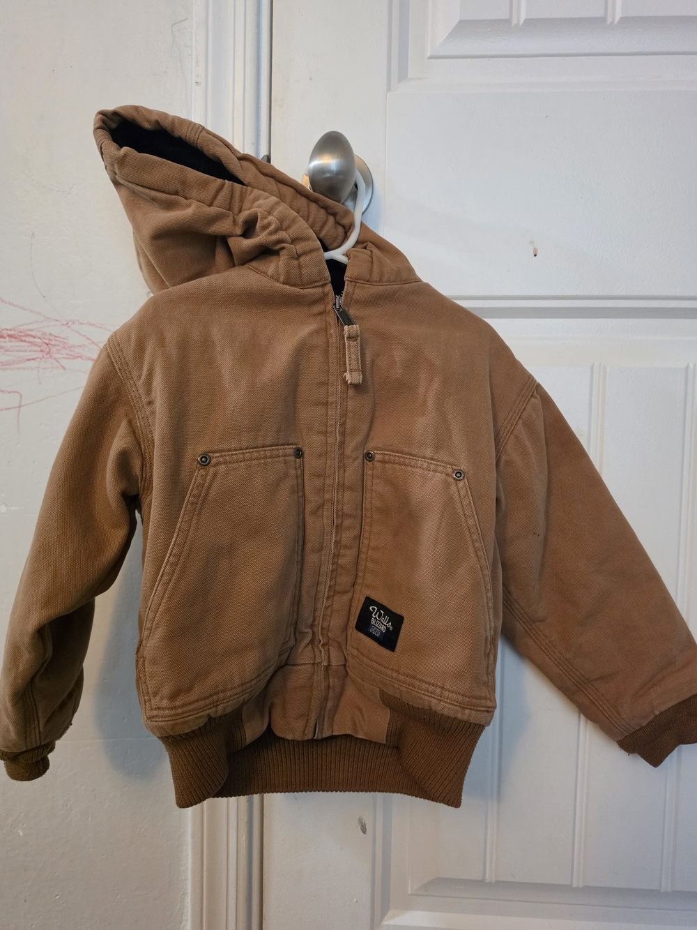 Walls Kids Hooded Puffer Jacket in Brown